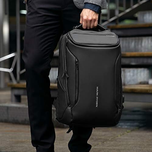 MARK RYDEN Business Backpack for Men, Waterproof High Tech Backpack with Sport Car Shape Design and USB Charging Port, Travel Laptop Backpack Fits 17.3 Inch Notebook (YKK-3 Pocket) - PuriLite