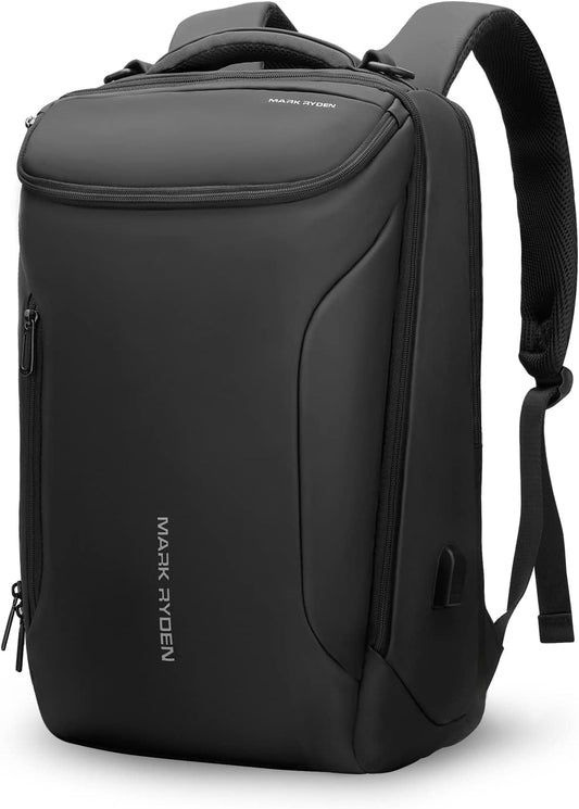 MARK RYDEN Business Backpack for Men, Waterproof High Tech Backpack with Sport Car Shape Design and USB Charging Port, Travel Laptop Backpack Fits 17.3 Inch Notebook (YKK-3 Pocket)