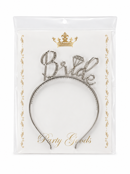 Elegant "Bride" & "Bride to Be" Metal Headbands – Perfect for Bridal Showers & Bachelorette Parties