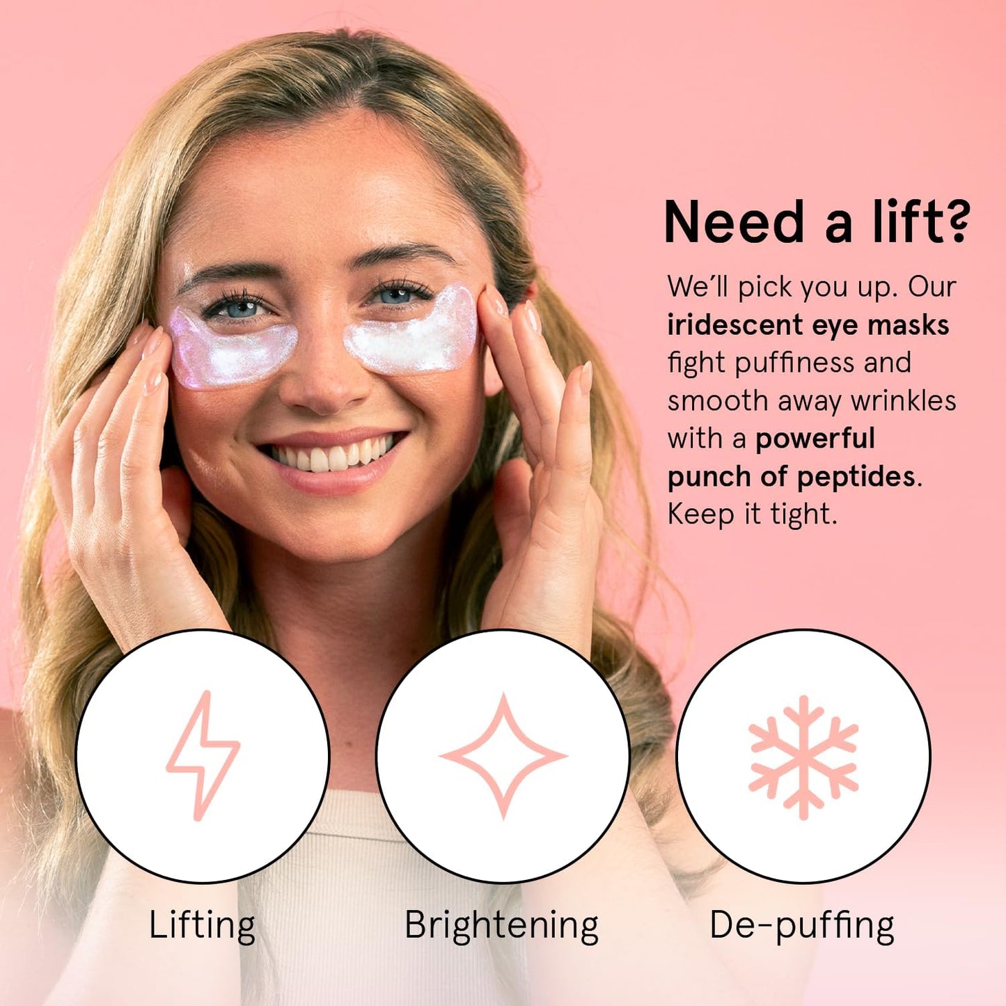 grace and stella Eye Patches with Peptides & Rice Extract - Firming Under Eye Patches for Puffy Eyes - Iridescent Under Eye Mask for Dark Circles - Vegan, Cruelty-Free Eye Mask Skincare, 24 Pairs