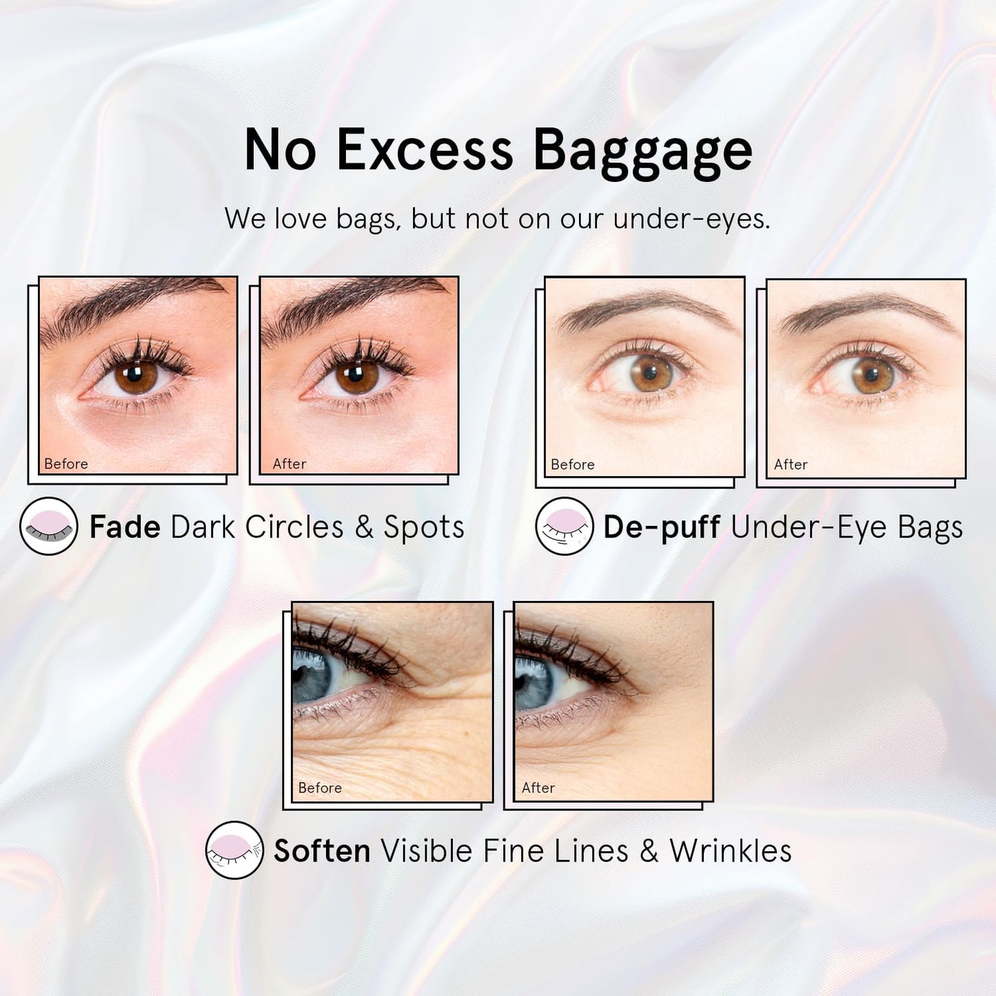 grace and stella Eye Patches with Peptides & Rice Extract - Firming Under Eye Patches for Puffy Eyes - Iridescent Under Eye Mask for Dark Circles - Vegan, Cruelty-Free Eye Mask Skincare, 24 Pairs