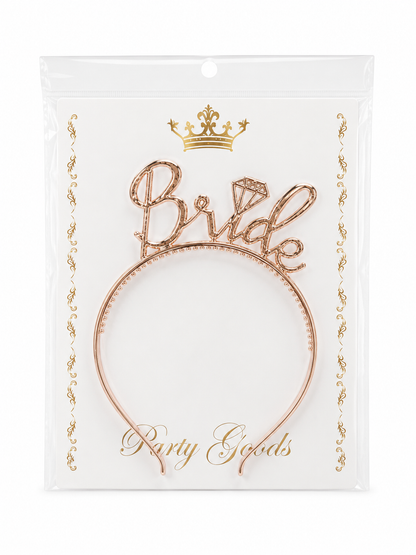 Elegant "Bride" & "Bride to Be" Metal Headbands – Perfect for Bridal Showers & Bachelorette Parties