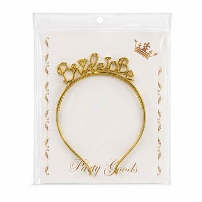 Elegant "Bride" & "Bride to Be" Metal Headbands – Perfect for Bridal Showers & Bachelorette Parties