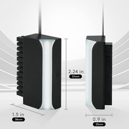 ATX 24-Pin 90 Degree ARGB Power Adapter – Right Angle Female to Male PSU Connector with 5V 3-Pin Addressable RGB for ATX Motherboards (Black)