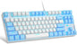 75% Mechanical Gaming Keyboard with Red Switch – Blue LED Backlit TKL Wired Keyboard for Windows, Linux, Mac – 87 Keys Compact Ergonomic Design - PuriLite