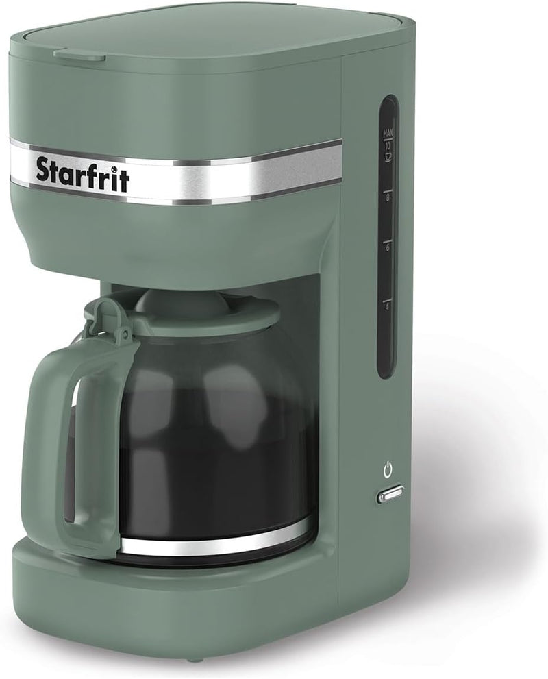 Starfrit 10-Cup Coffee Maker – Keep Warm Function – Reusable Filter Basket – Easy to clean – 900W – Sage