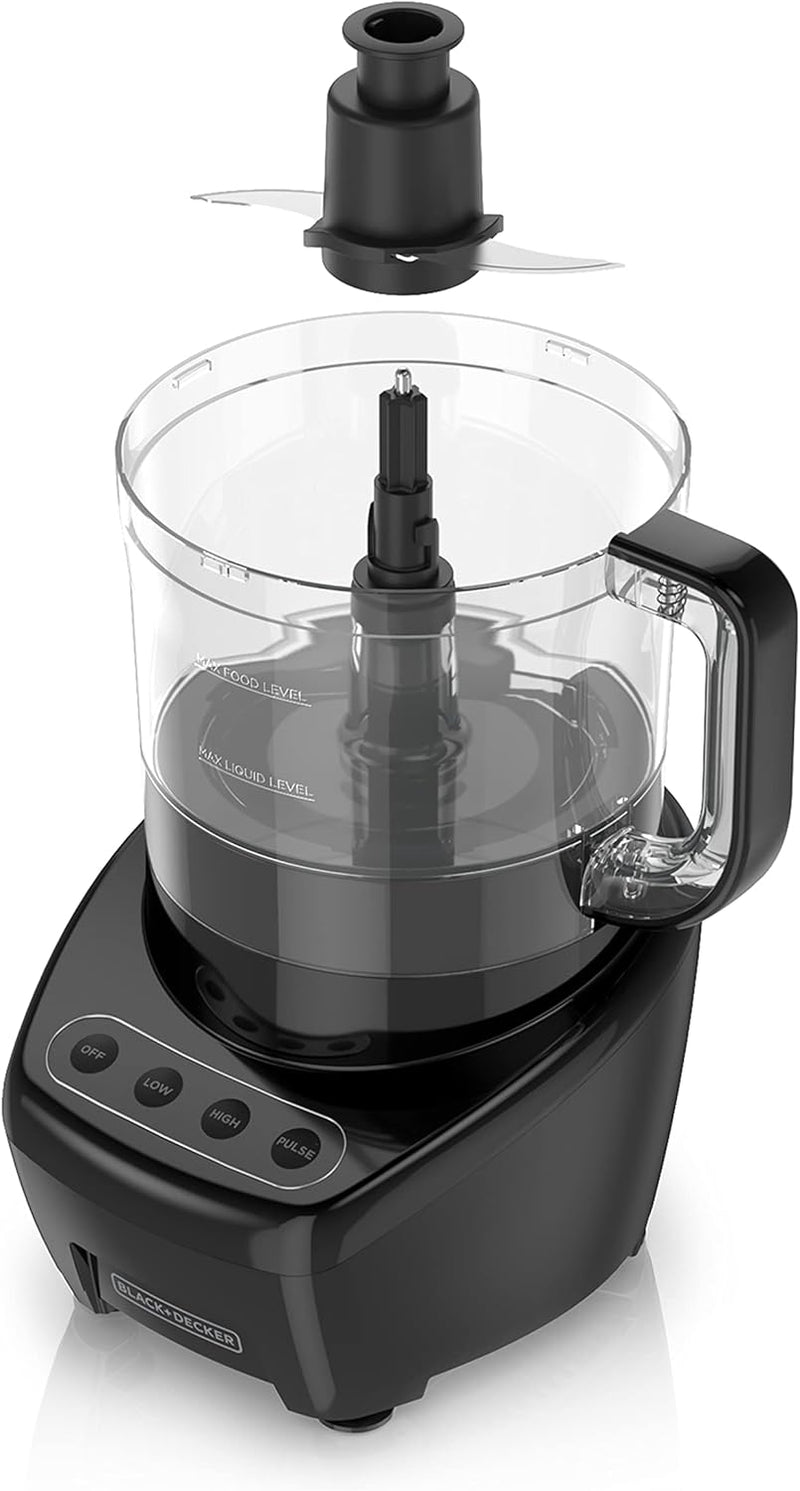 BLACK+DECKER 3-in-1 8-Cup Food Processor, Mutlifunctional and Dishwasher Safe, Black 450W, FP4200BC