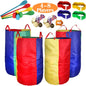 CWLAKON Outdoor Carnival Games Potato Sack Race Bags for Kids Adults, Egg and Spoon Race, 3 Legged Race Bands, Outside Backyard Lawn Yard Field Day Birthday Party Camping Picnic Family Reunion Game