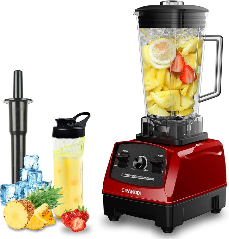 BlackCRANDDI Professional Blender, 70oz Commercial Blender for Smoothies, 1500W Power Blender with 10 Speeds Control for Home, Self-Cleaning,YL-010 Red New