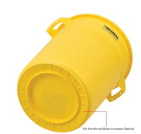 Global Industrial™ Plastic Trash Can - 20 Gallon Yellow