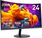 KOORUI 24 inch Curved Monitor, Full HD 1080P Curved Computer Monitor, 1500R, 75Hz Monitor, HDMI VGA, Tilt Adjustment, LCD Monitor, Eye Care, Black 24N5CA
