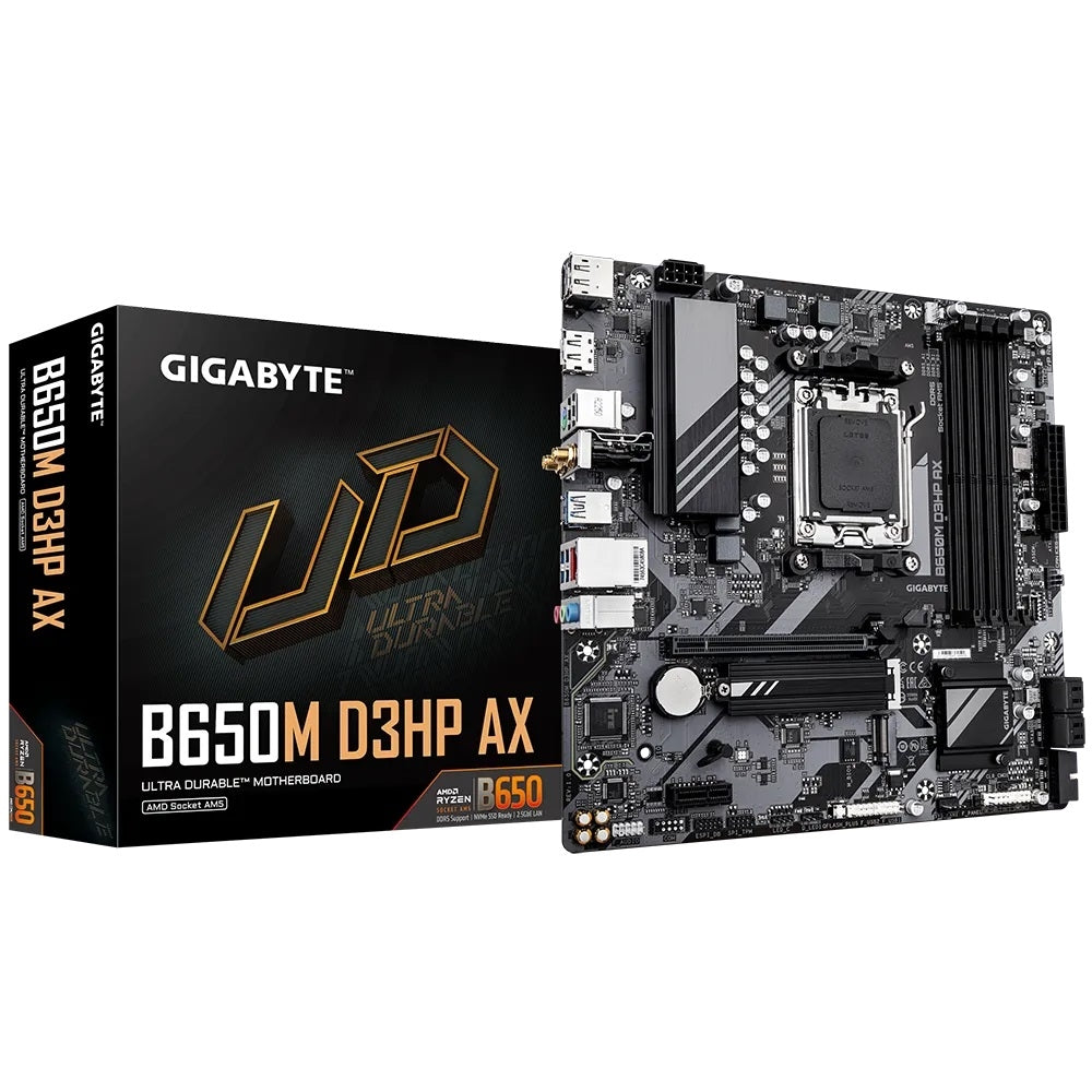 Gigabyte MB B650M D3HP AX Socket AM5 B650 Max192G DDR5 Micro ATX