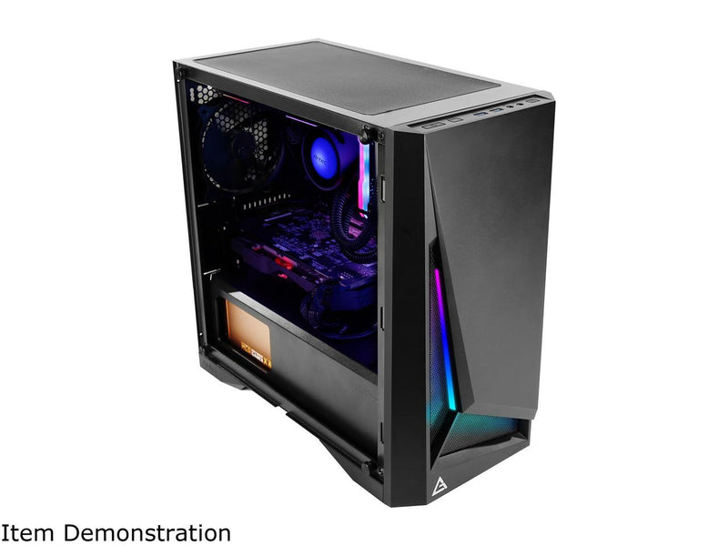 Antec Dapper Dark Phantom DP301M Black Steel / ARGB Lighting / Tempered Glass Side Panel Compact Micro-ATX Gaming Case