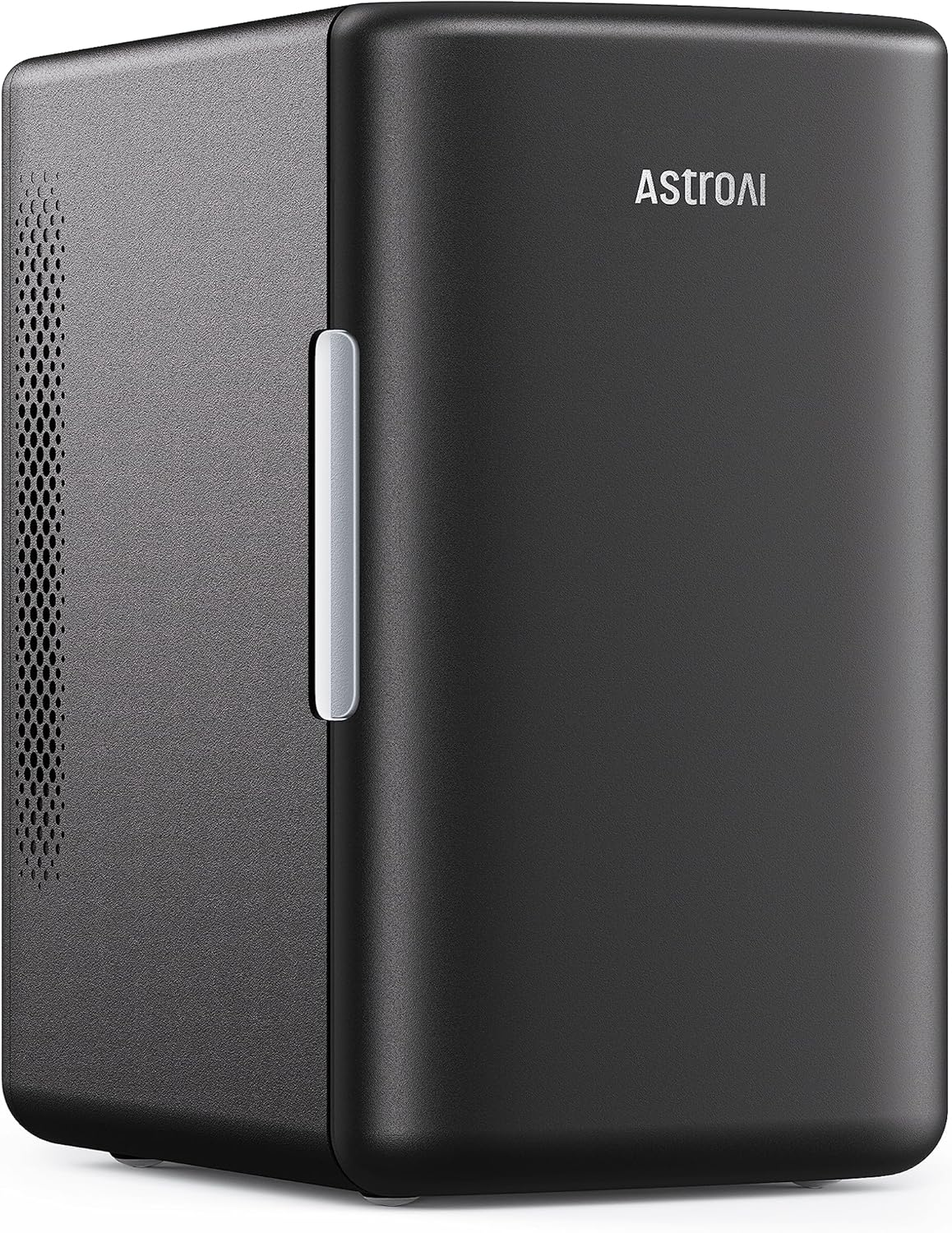 AstroAI Mini Fridge 2.0 Gen, 6 Liter/8 Cans Makeup Skincare Fridge 110V AC/ 12V DC Portable Thermoelectric Cooler and Warmer Little Tiny Fridge for Bedroom, Cosmetics (Dark Black)