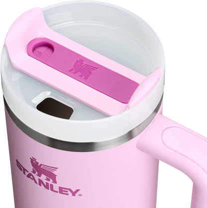 Stanley Quencher H2.0 Tumbler with Handle and Straw 30 oz Flowstate 3-Position Lid Cup Holder Compatible for Travel Insulated Stainless Steel Cup BPA-Free Cherry Blossom