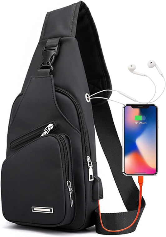 Waterproof Sling Bag Crossbody Backpack for Men Women Sling Backpack Hiking Daypack Multipurpose Cross Body Chest Bag