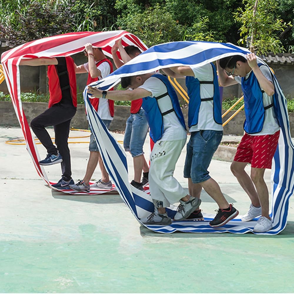 Teamwork Games Group Activity Mat - 3pcs Circular Mat for Teenagers Adults Relay Race, Kids Elementary School Field Day Team Building Game, Church Rally, Gym Class Exercise, Family Reunion Fun