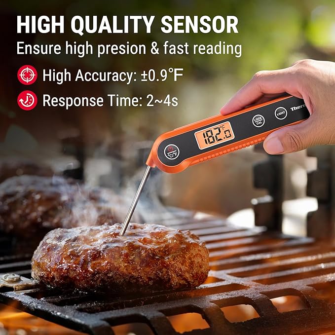 ThermoPro Waterproof Digital Instant Read Meat Thermometer Kitchen Cooking Food Thermometer with Backlight Steak Oil Fry Candy Thermometer