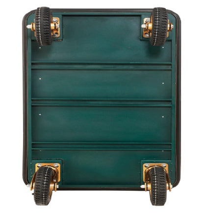 Global Industrial™ Bellman Cart Curved Uprights, 8" Pneumatic Casters, Gold Stainless Steel