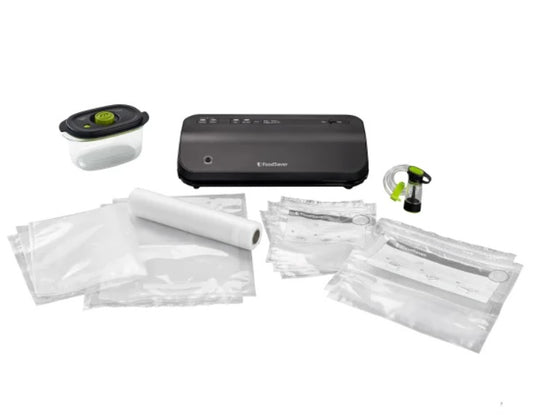 FoodSaver Vacuum Sealer Kit with Bags, Rolls and Marinate Container - PuriLite