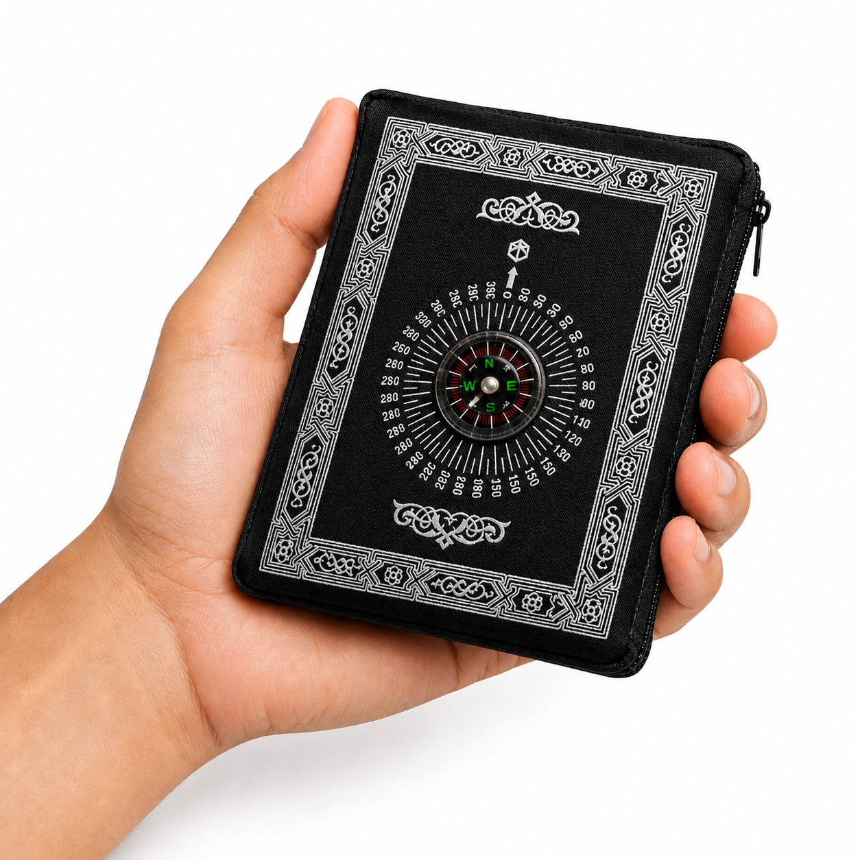 Pocket Prayer Mat with Compass – Portable Ja-e-Namaz for Travel, Office & Outdoor Prayers