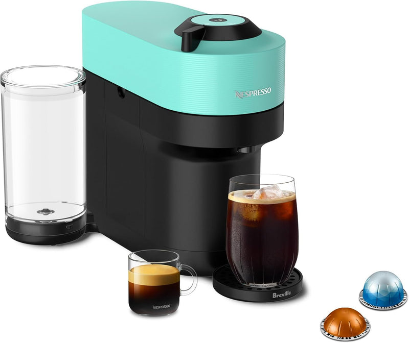 Nespresso Vertuo Pop+ Coffee and Espresso Machine by Breville - Aqua Mint