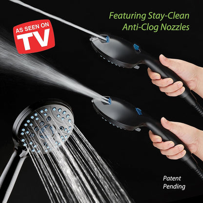 Purilite Select 8-Setting Handheld Shower Head – High Pressure, Self-Cleaning, Total Shower Hygiene System