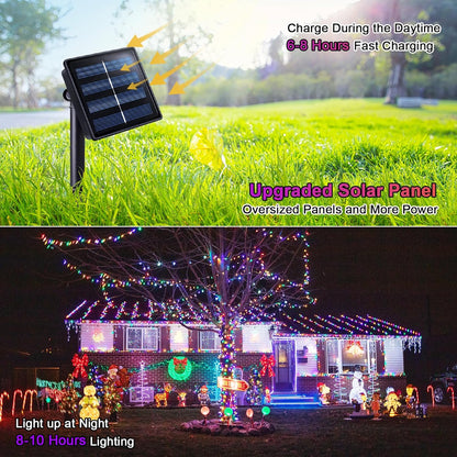JMEXSUSS 2 Pack 75.5ft Orange Solar Christmas Lights, Total 400 LED Solar String Lights Outdoor Waterproof, 8 Modes Orange Halloween Lights for Tree Patio Garden Thanksgiving Halloween Decorations