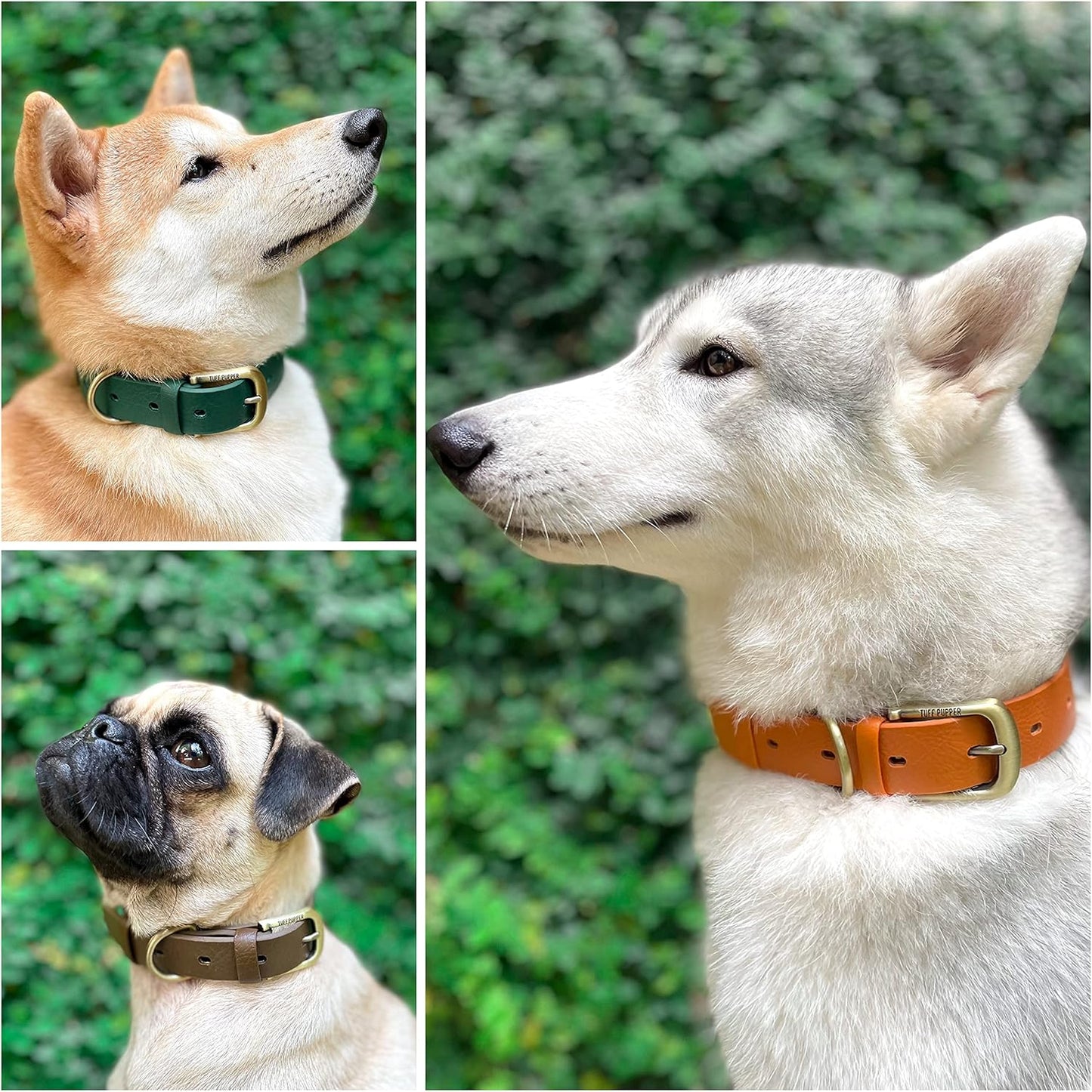 Tuff Pupper Classic Heavy Duty Dog Collar | 10x Stronger Than Leather | 100% Waterproof & Odor Proof Dog Collar | Tough Rust-Proof All Metal Hardware