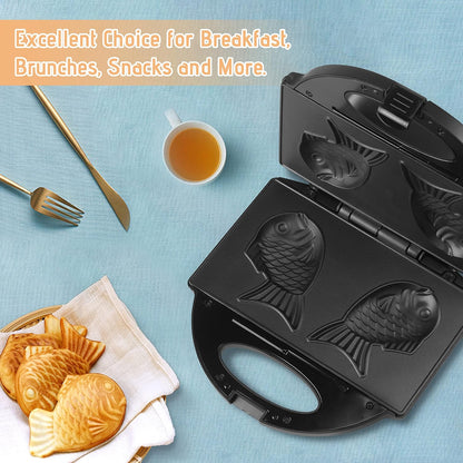 FineMade Mini Waffle Maker Machine, Small Waffle Bites Maker for Kids, Makes 8 x 2” Tiny Waffle Bites, Ideal for Breakfast, Snacks, Desserts and More