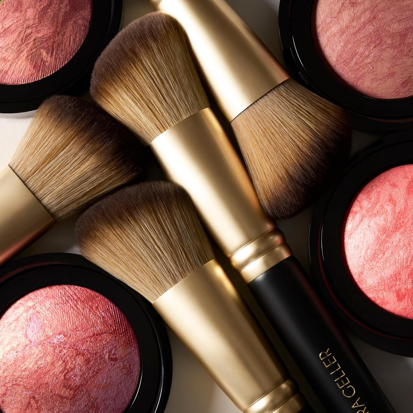 LAURA GELLER NEW YORK Dual-Ended Blush + Bronzer Brush - Blush Bronzer Contour Face Makeup Brush