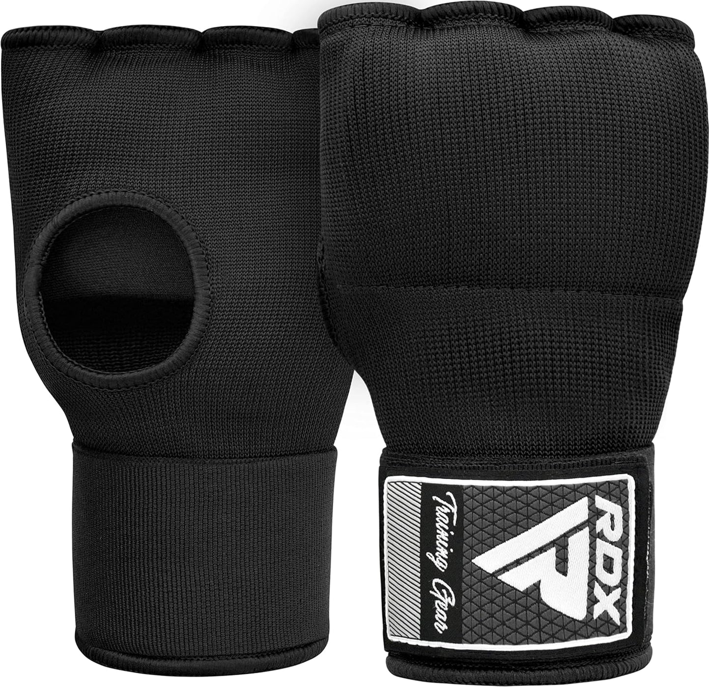 RDX Gel Boxing Hand Wraps Inner Gloves, Quick 100cm Long Wrist Straps, Elasticated, Padded Fist Hand Protection, Muay Thai MMA Martial Arts Punching Speed Bag Training Bandages, Under Mitts Handwraps