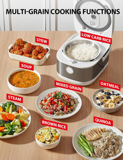 TOSHIBA Rice Cooker Induction Heating, Low Carb Low Sugar Digital Steamer, 5.5 Cups Uncooked Japanese Rice Cooker, 8 Cooking Functions, 24H Timer & Auto Keep Warm