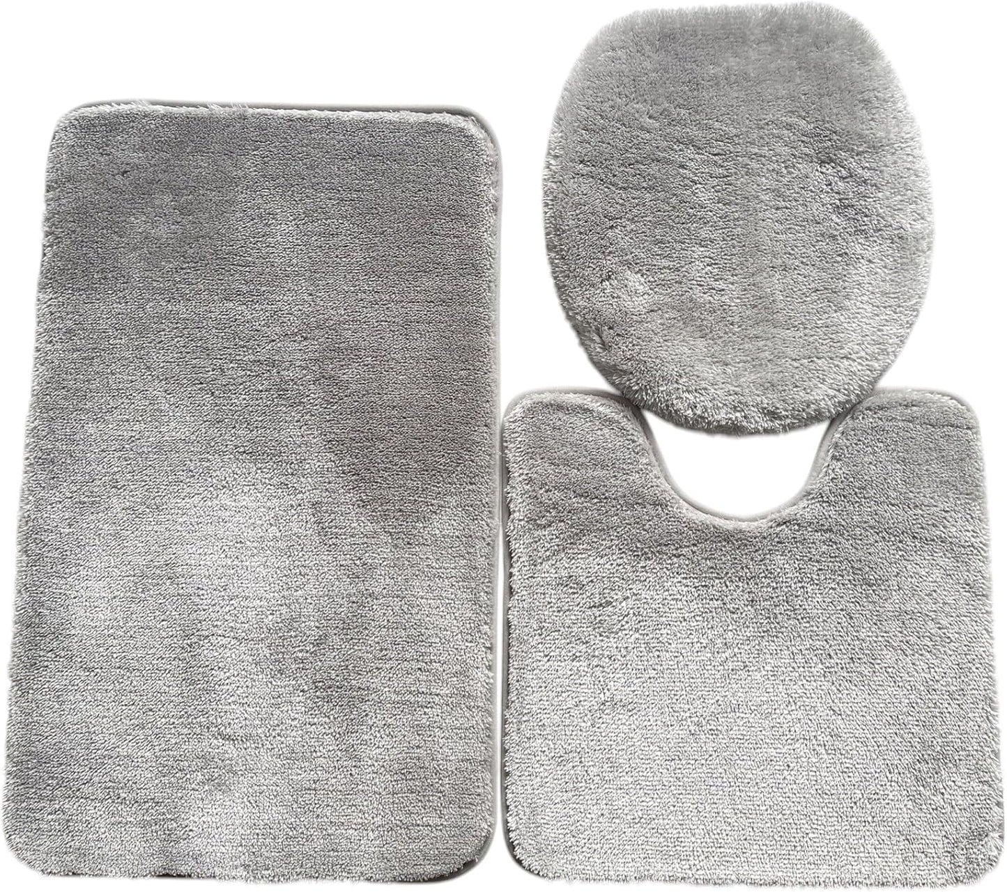 Daniel's Bath & Beyond 3 Piece Solid Luxury Bath Mat, Lime Green, (3PC Solid Luxury)