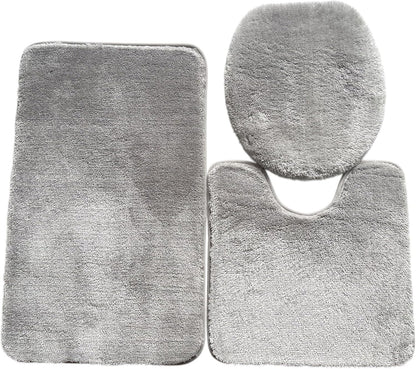 Daniel's Bath & Beyond 3 Piece Solid Luxury Bath Mat, Lime Green, (3PC Solid Luxury)