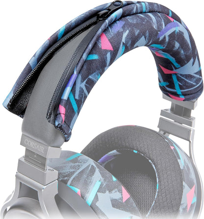 WC BandZ Virtuoso - Protective Headband Cover for Corsair Virtuoso Gaming Headsets - Machine Washable, No More Flaking Leather - Compatible with Virtuoso Wireless, XT, and SE | 90's Black