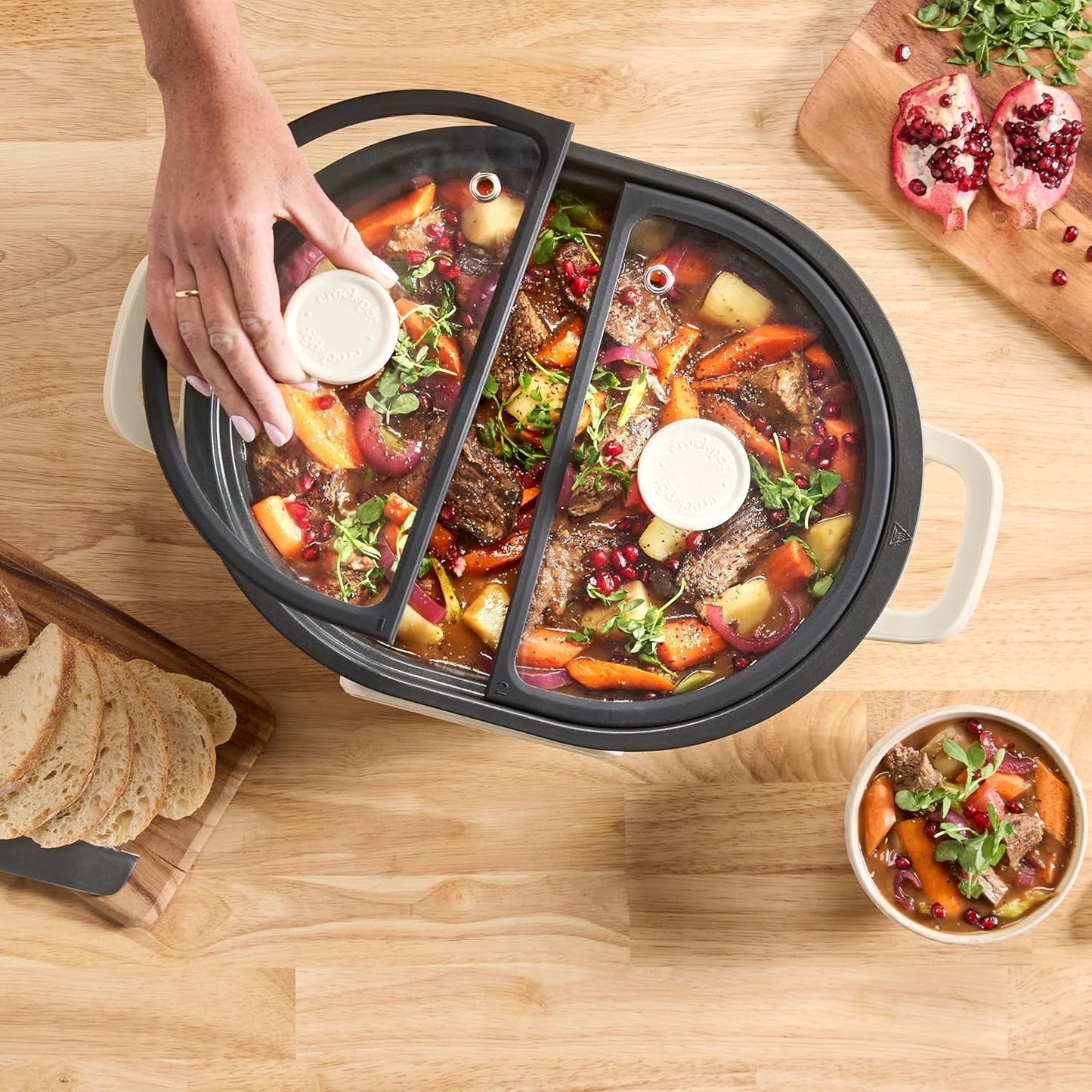 Crock-Pot MultiMeal Multicooker and Programmable Slow Cooker, With Extra 8-Qt. Cooking Pot, Oat Milk