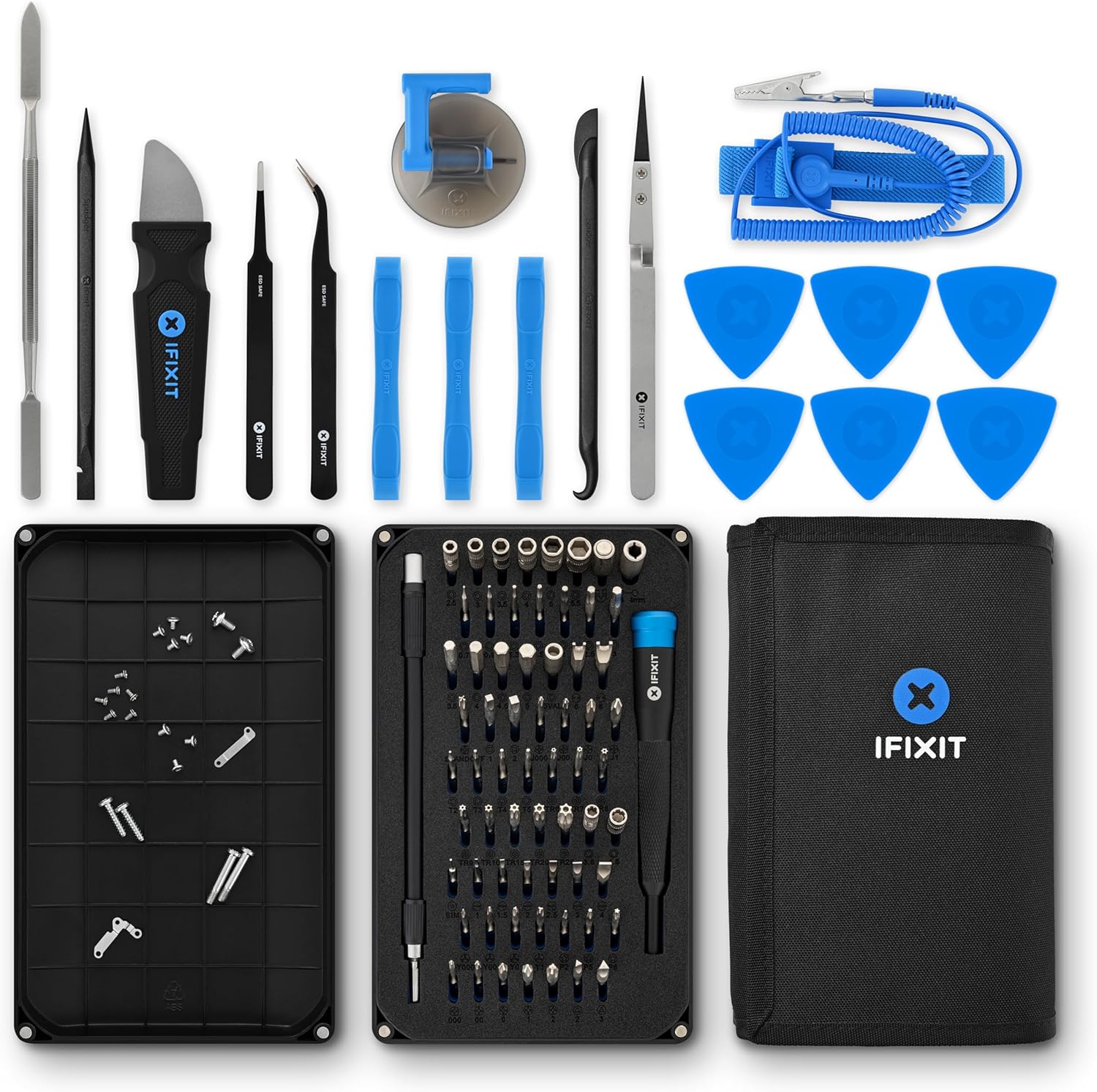 iFixit Pro Tech Toolkit - Professional Electronics Repair Tool Kit with Magnetic Precision Screwdriver – Complete Smartphone, Computer & Tablet Repair Set - PuriLite