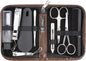 3 Swords Germany - brand quality 10 piece manicure pedicure grooming kit set for professional finger & toe nail care scissors clipper fashion leather case in gift box, Made by 3 Swords (003164)