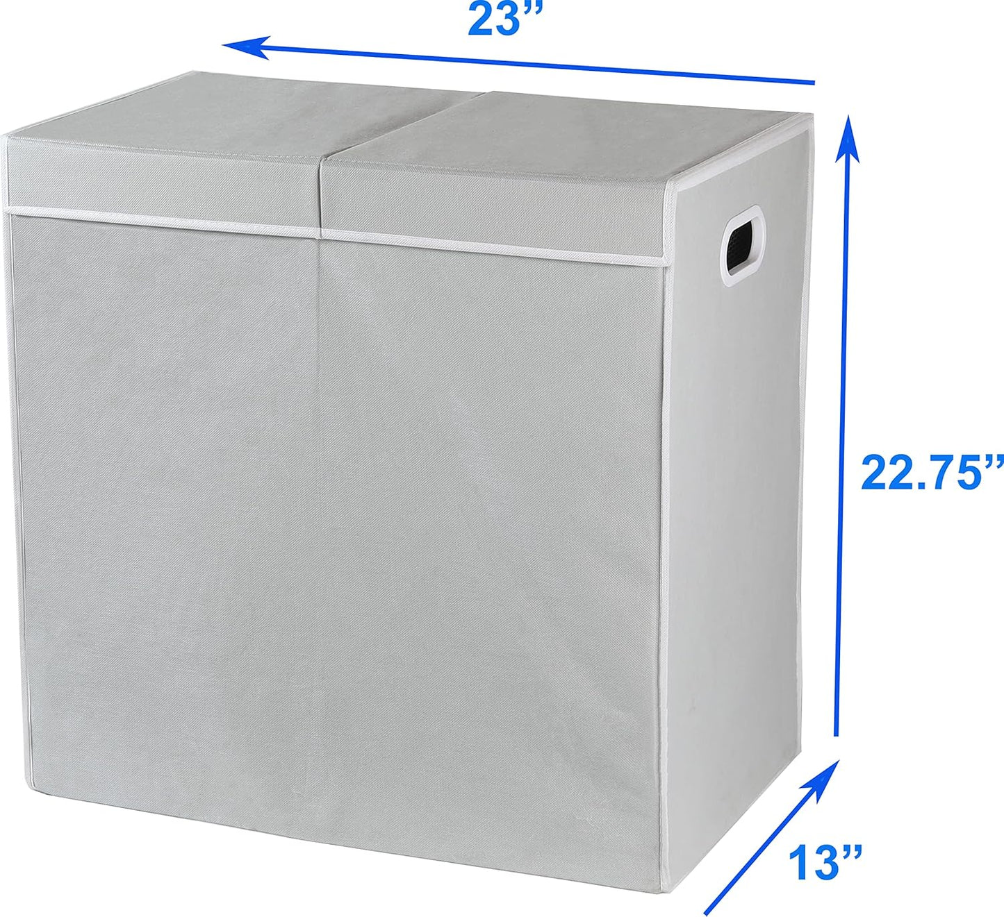 SimpleHouseware Double Laundry Hamper with Lid and Removable Laundry Bags, Beige