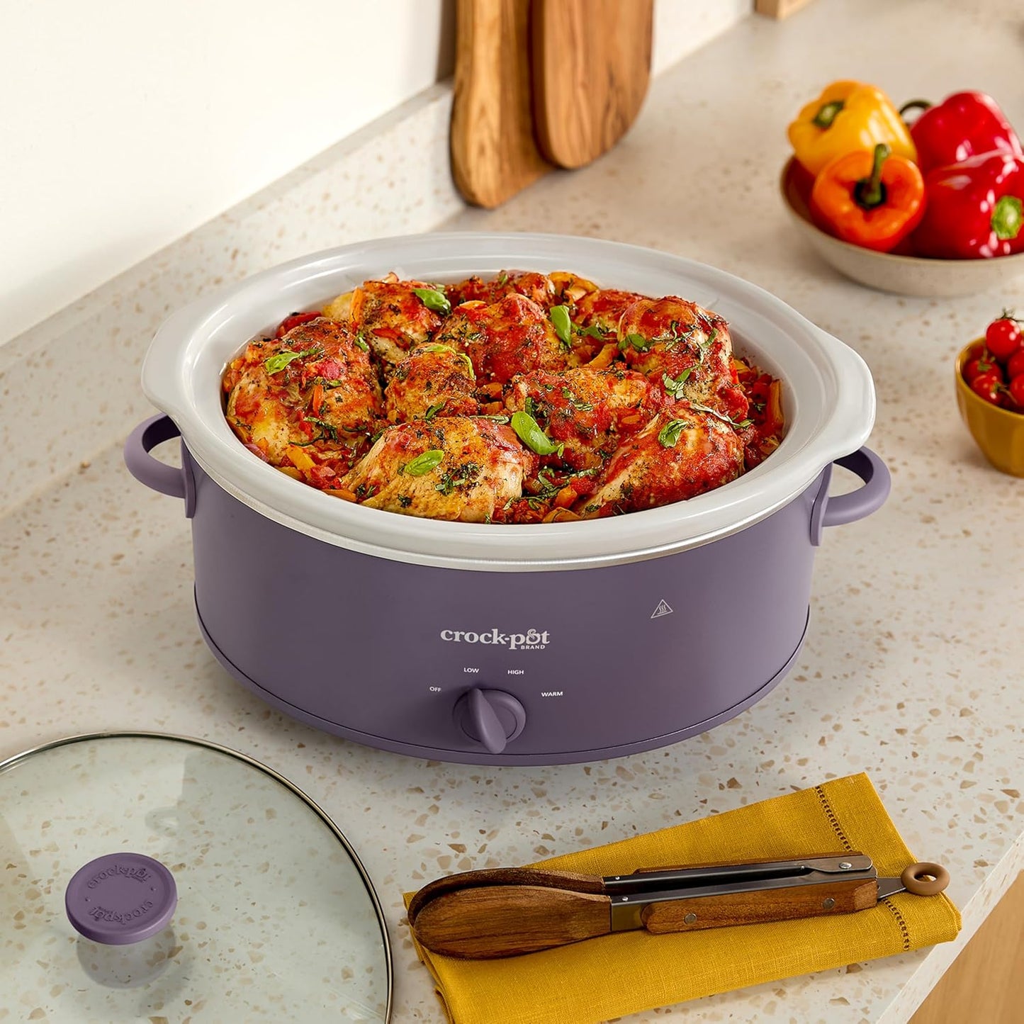 Crock-Pot Design Series 7-Quart Manual Slow Cooker, Purple Potato