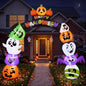 Joiedomi 8 FT Cute Halloween Inflatables Pumpkin Archway Outdoor Decoration, Archway Halloween Blow Up for Yard with Build-in LED Lights, Inflatable Arch Yard Outside Pumpkin Decor for Party, Garden