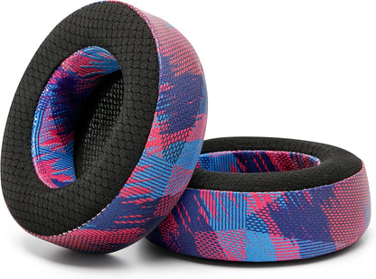 WC Freeze Virtuoso - Hybrid Fabric Cooling Gel Replacement Earpads for Corsair Virtuoso Gaming Headset, Made by Wicked Cushions, Improved Durability, Thickness and Sound Isolation |90s Black