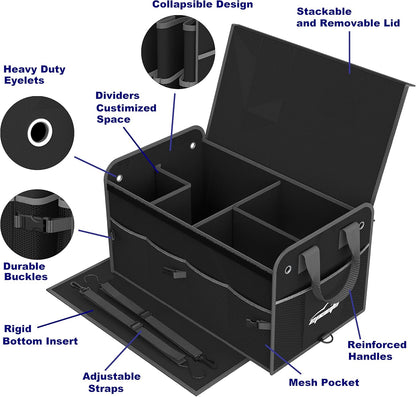 Purilite Select Foldable Car Trunk Organizer