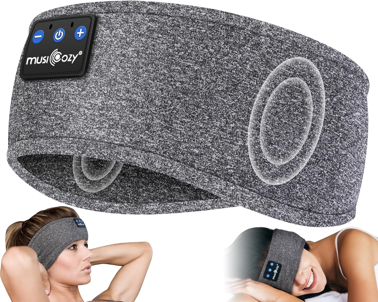 Bluetooth Sleep Headband Headphones | Wireless Sleep Mask Headphones | Music Headband for Side Sleepers | Sports Headband Earphones | Hands Free Audio Headband - PuriLite
