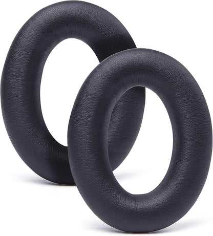 WC Wicked Cushions Upgraded Replacement Ear Pads for Bose QC35 & QC35ii (QuietComfort 35) Headphones & More - Softer Leather, Luxurious Memory Foam, Added Thickness, Extra Durability | 90's Black