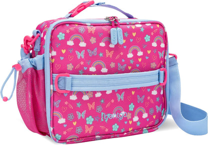 Bentgo® Kids Lunch Bag - Durable, Double Insulated, Water-Resistant Fabric, Interior & Exterior Zippered Pockets, Water Bottle Holder - Ideal for Children 3+ (Shark)
