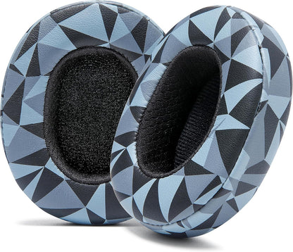 WC Replacement Earpad Cushions for Skullcandy Hesh 3 & Crusher Over-Ear Headphones Made by Wicked Cushions | Improved Durability and Thickness for Improved Comfort and Noise Isolation | 90's Black