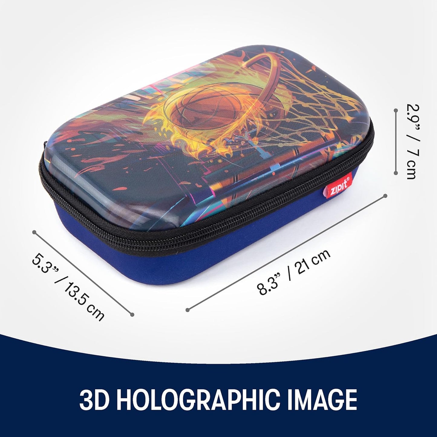 ZIPIT 3D Pencil Box for Kids | Lenticular Pencil Case for School | Large Capacity Pencil Pouch for Girls and Boys