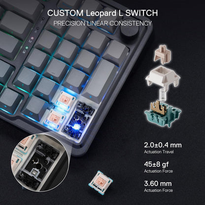 Redragon K686 PRO 98 Keys Wireless Gasket RGB Gaming Keyboard, 3-Modes Anime Mechanical Keyboard w/Hot-Swap Socket, Dedicated Knob Control & Sound Absorbing Pads, Custom Hi-Fi Linear Switch